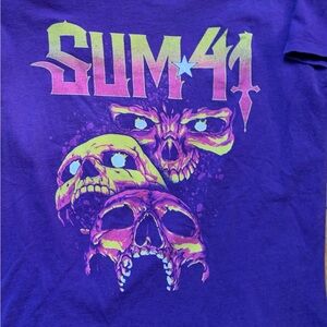 Sum 41 Order in Decline World Tour Next Level Apparel Purple Short Sleeve Tee
